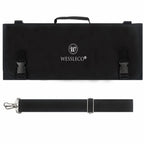 Oxford Chef Knife Roll Bag with Shoulder Strap | Large Capacity Knife Roll Bag Richie's Black