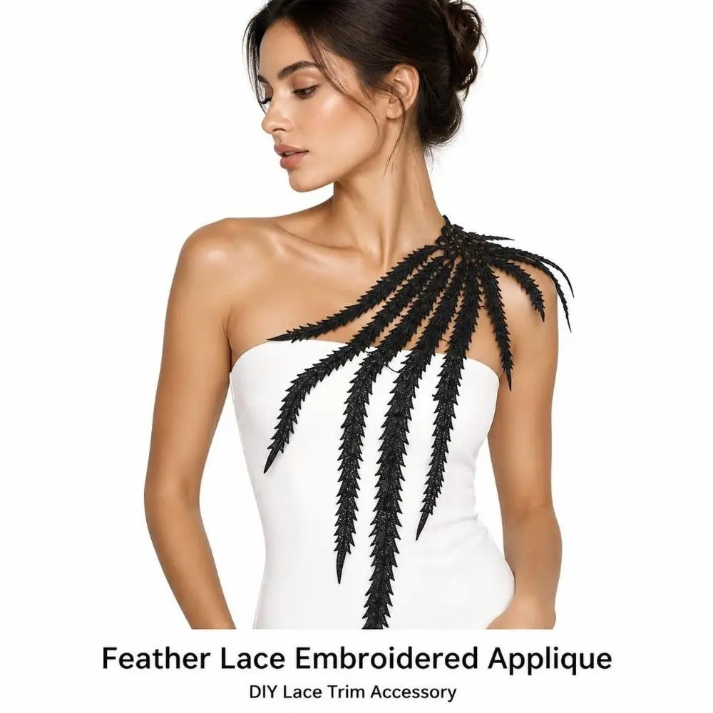Elegant Leaf Lace Applique Patch – DIY Collar Embroidery Lace Applique Patch Richie's