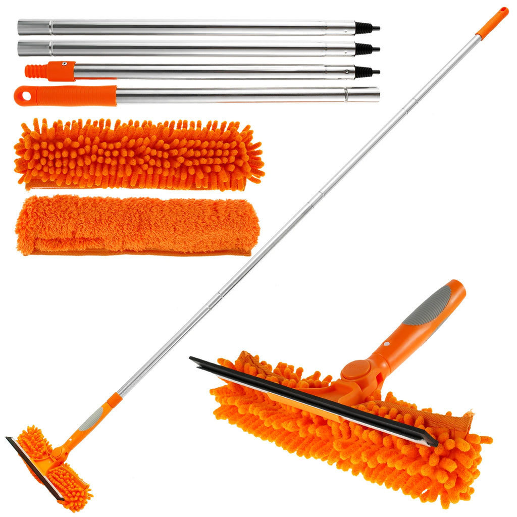 Window Cleaning Squeegee Kit with 72" Extension Handle & 2 Pads Window Cleaning Squeegee Richie's SET