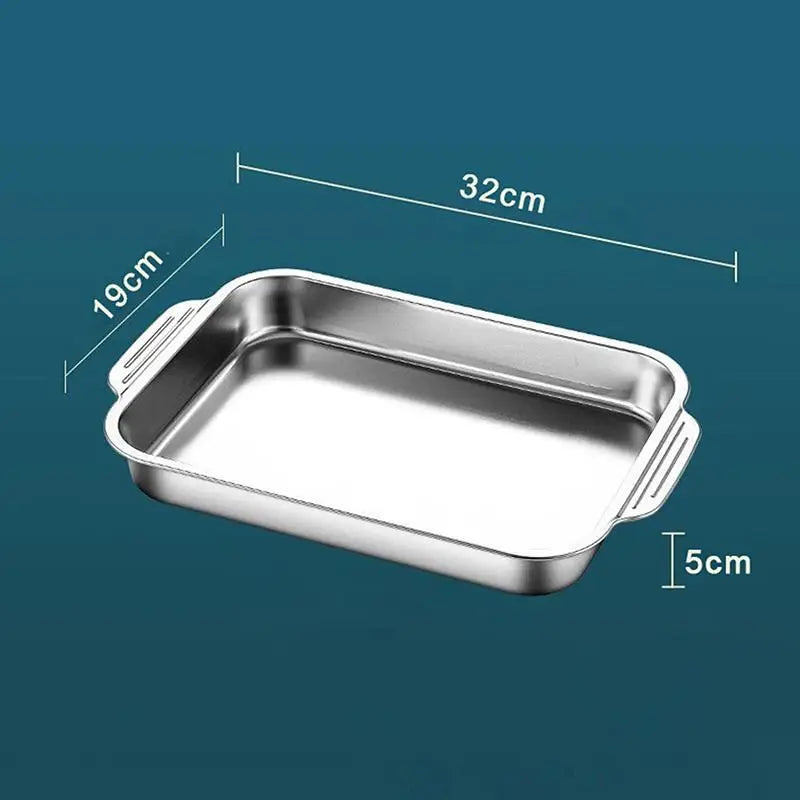 Stainless Steel Baking Pan with Lid – Roasting & Serving Dish Baking Pan Richie's S