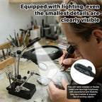 10X Magnifying Soldering Station – 5 LED Lights & 2 Clamps Soldering Magnifier Station Richie's