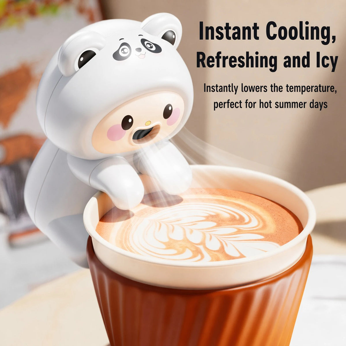 JOCESTYLE USB Clip-On Food Cooling Fan – Cartoon Frog Cup Fan Clip-On Mini Fan Richie's