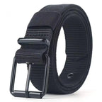 Unisex Canvas Pin Buckle Belt – Outdoor Sports Eyelet Belt Canvas Belt Richie's Black