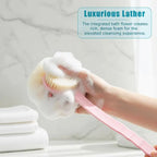 Loofah & Bristle Bath Body Brush – Long Handle Shower Scrubber Bath Body Brush Richie's
