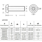 10PCS 304 Stainless Steel Round Head Hex Hollow Screws M2–M6 Hollow Machine Screws Richie's
