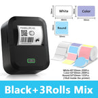 Marklife X2 Mini Bluetooth Thermal Label Printer – Inkless Thermal Label Printer Richie's Black 3Rolls Mix 1