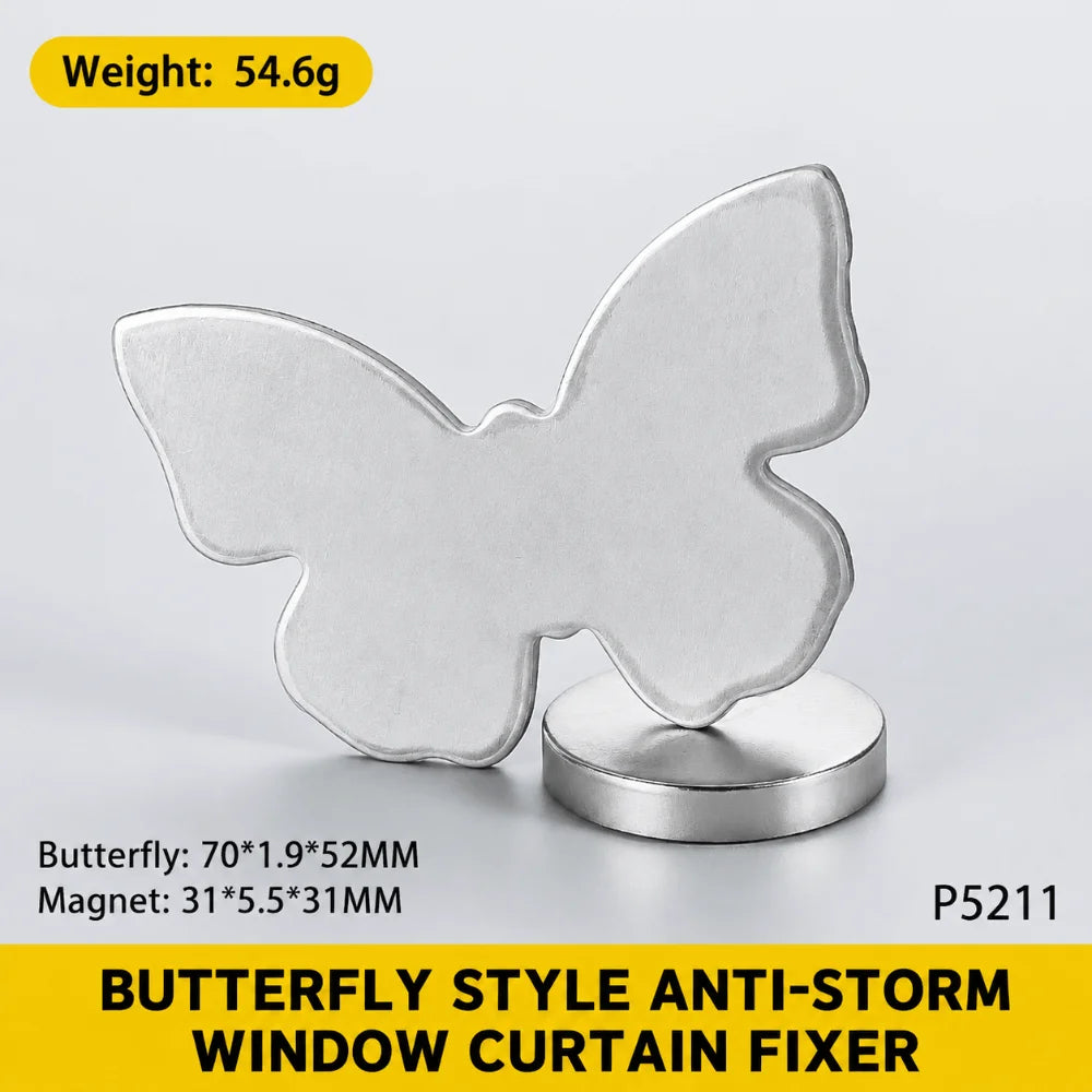 Magnetic Curtain Clip No-Drill Light Block Window Fastener Curtain Clip Richie's Butterfly