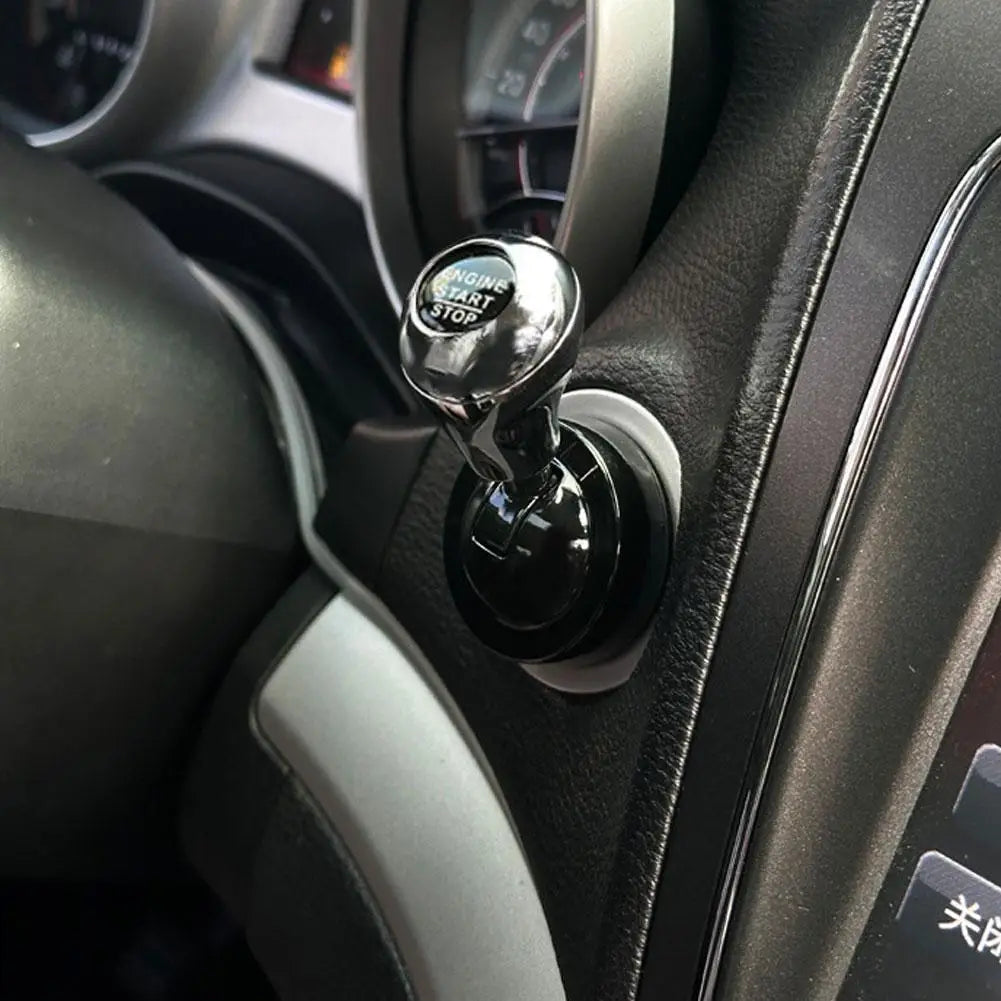 Luxury Metal Engine Start/Stop Button Cover Car Joystick Decor Car Interior Accessory Richie's Silvery
