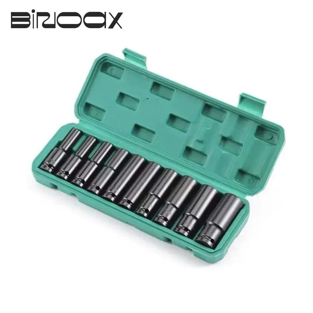1/2" Drive 10-Pc Metric Deep Impact Socket Set with Case Impact Socket Set Richie's