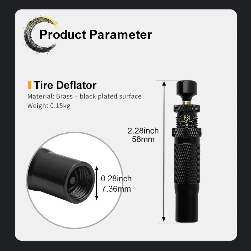 Adjustable Auto Stop Tire Deflator – Precision Pressure Tool Tire Deflator Tool Richie's