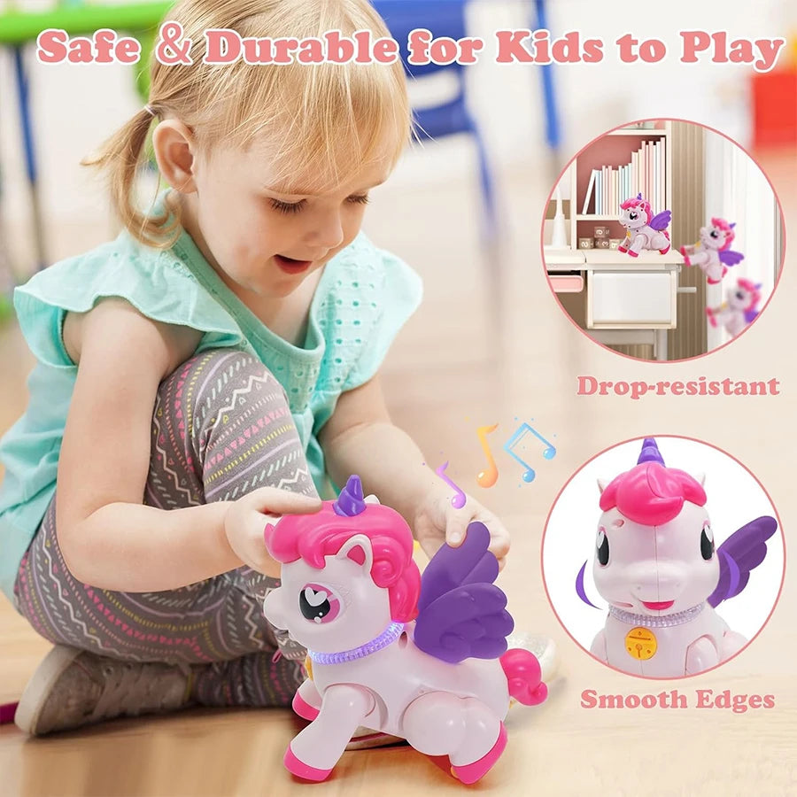 Unicorn Pegasus Toy with Lights & Music – Girls Fantasy Gift Kids Fantasy Toy Richie's