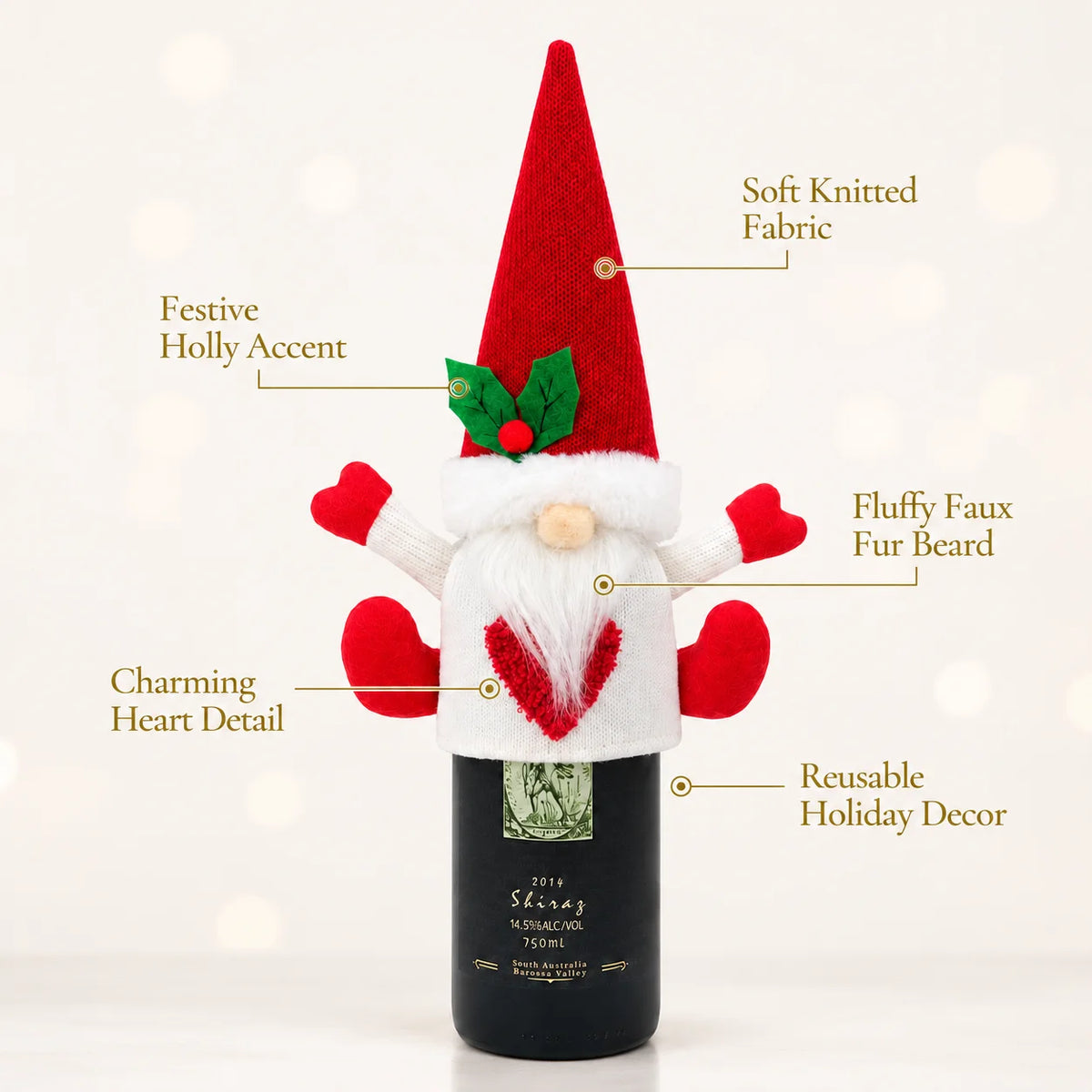 Christmas Wine Bottle Covers – Festive Sleeve Set of 2 Holiday Bottle Covers Richie's