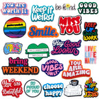 40Pcs Colorful Quote PVC Shoe Charms for Crocs DIY Decor Shoe Charms Richie's Default Title
