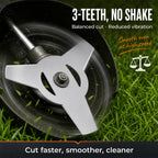 4-Pack 3-Tooth Grass Trimmer Blades | Universal 5mm Forged Steel Trimmer Replacement Blade Richie's