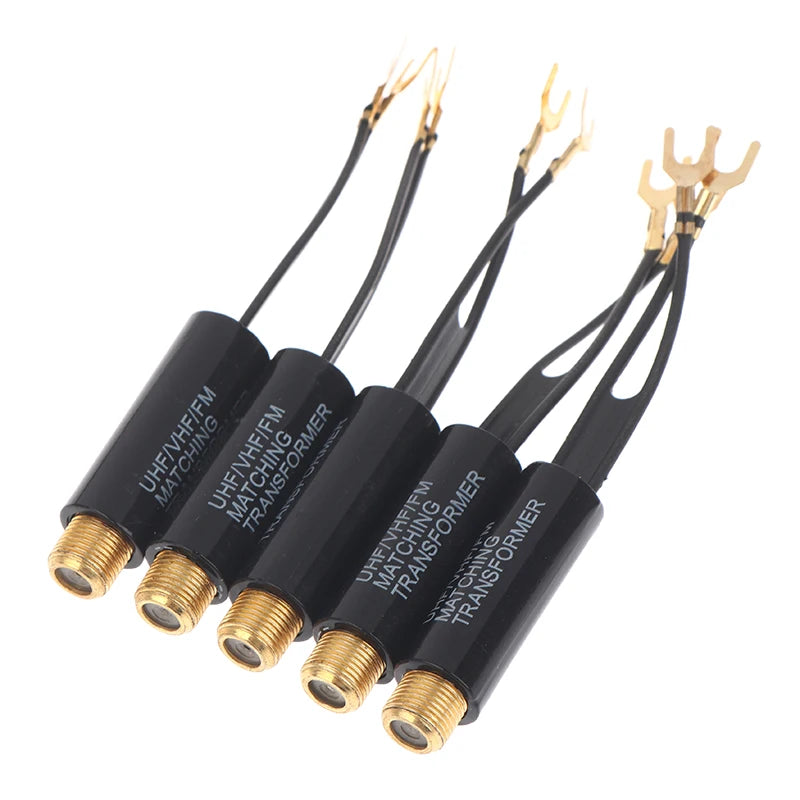 75 to 300 Ohm UHF VHF FM Antenna Transformer Adapter F Female Antenna Adapter Richie's 5pcs