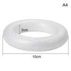 White Polystyrene Foam Ring DIY Wreath – Christmas & Wedding Craft Foam Ring Richie's 10cm