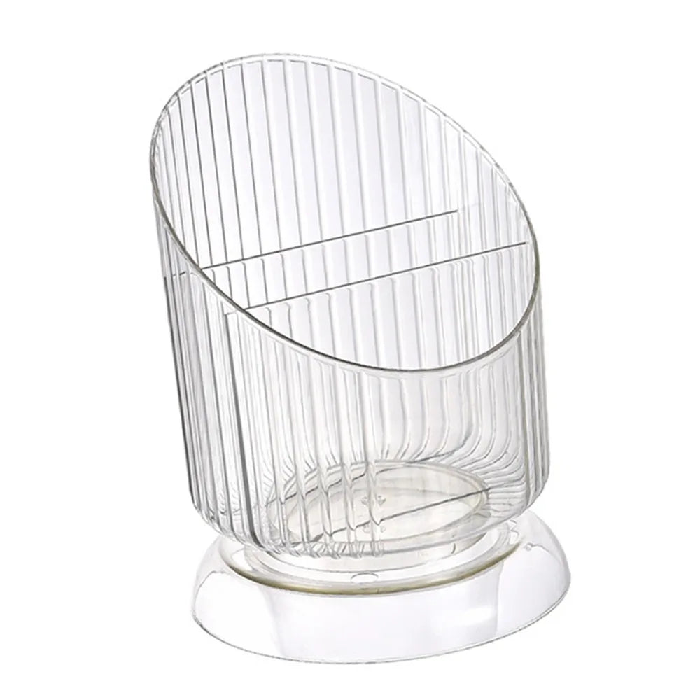 Transparent Makeup Brush & Pen Holder – 3-Slot Organizer Desk & Brush Organizer Richie's