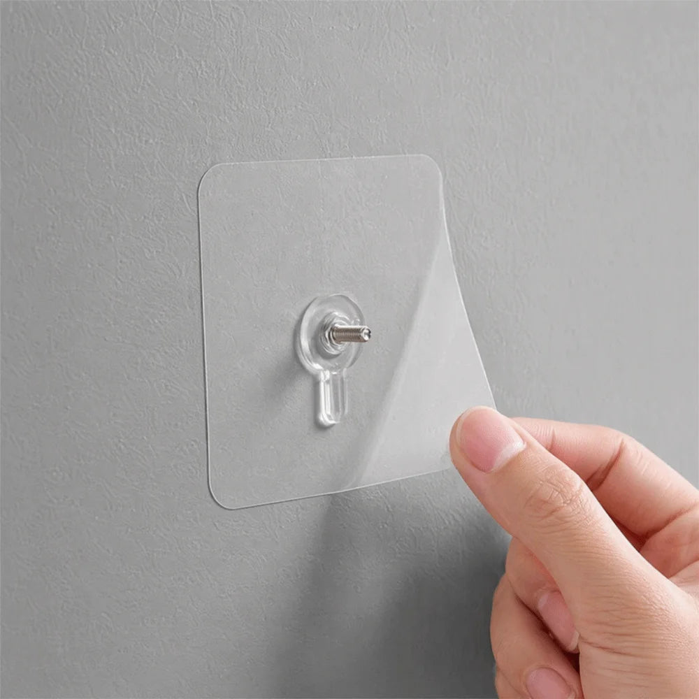 50-Pack Reusable Traceless Self-Adhesive Wall Hooks | No Drill Adhesive Wall Hooks Richie's