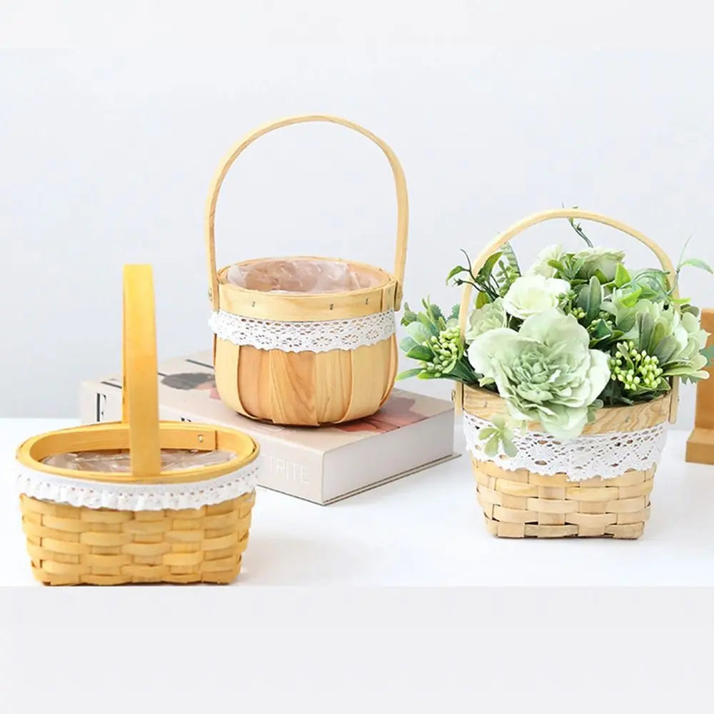 Mini Handwoven Dollhouse Basket – DIY Wicker Flower Basket Miniature Craft Basket Richie's