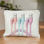 Canvas Cable Organizer Pouch Zipper Bag – Large Capacity Cable Organizer Pouch Richie's Style 5