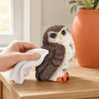 Resin Owl Figurine | Waterproof Brown Owl Statue Garden Decor Resin Garden Figurine Richie's