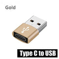 FUCHU USB-A to Type-C OTG Adapter & Micro Cable – Fast Charge USB OTG Adapter Richie's Gold