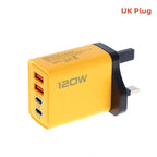 120W 4-Port USB-C Fast Charger Station PD QC3.0 Travel Adapter USB-C Wall Charger Richie's A5 USB Type-C