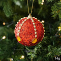 Pearl Foam Christmas Ball Ornament | Ribbed Wave Tree Decor Christmas Tree Ornament Richie's F