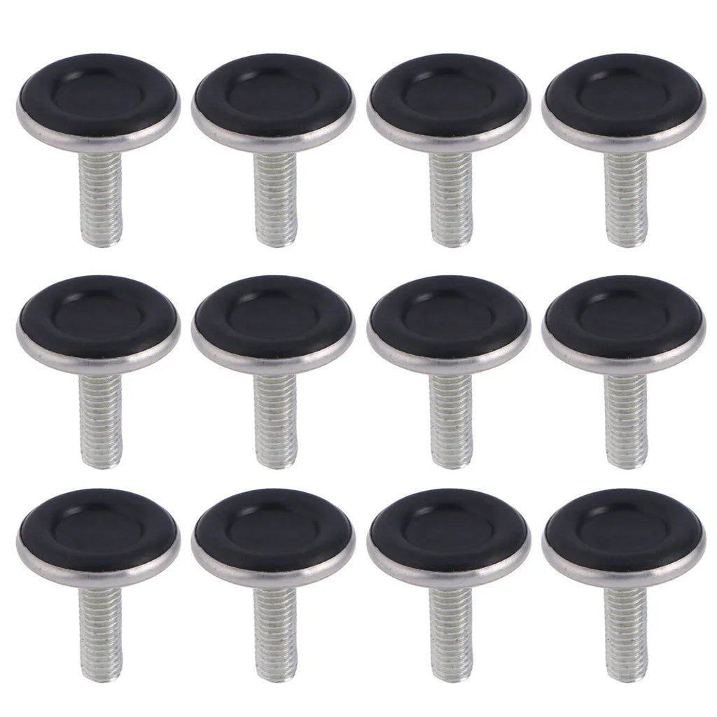 12Pcs Adjustable Furniture Leveler Feet M8x25mm – Black Furniture Leveling Feet Richie's