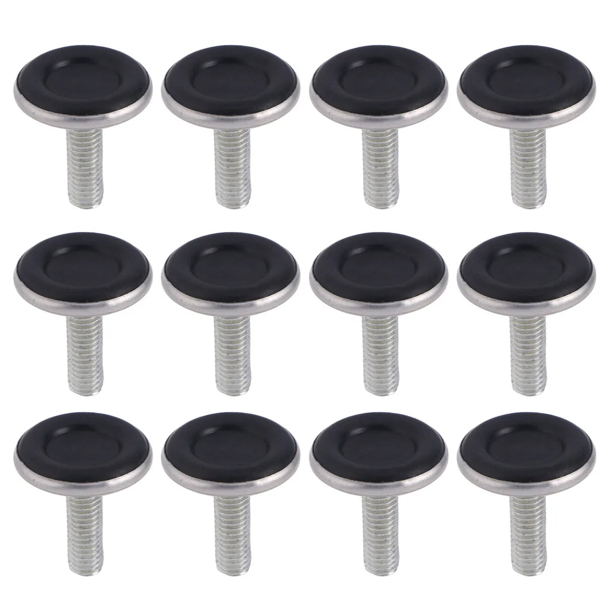 12Pcs Adjustable Furniture Leveler Feet M8x25mm – Black Furniture Leveling Feet Richie's