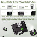MarkDomain Brother TZe Laminated Label Tape 6mm 9mm 12mm Label Maker Tape Richie's
