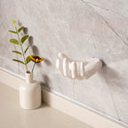 Hand Shape Wall Hook – Decorative Soap Holder & Organizer Decorative Wall Hook Richie's white