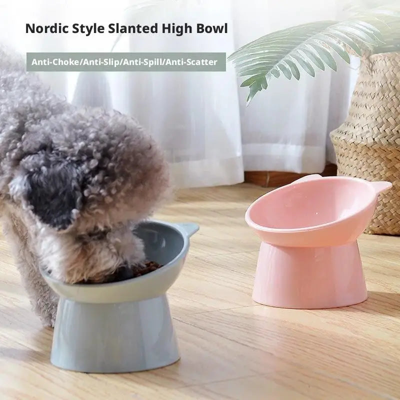 Tilted Elevated Cat Bowl | Whisker-Friendly Pet Feeder Elevated Pet Bowl Richie's