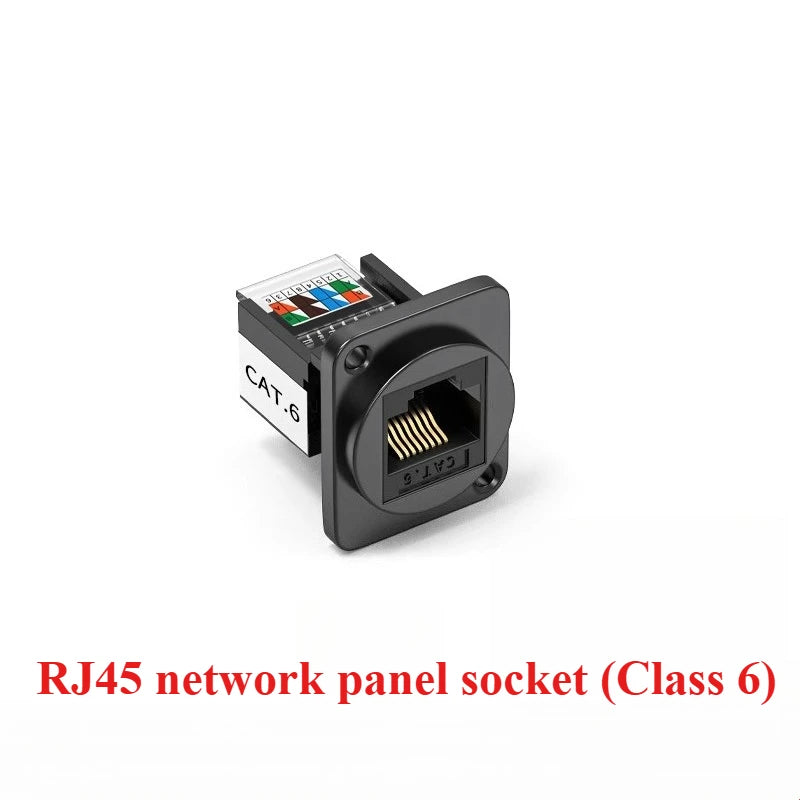 RJ45 Solderless Network Module CAT5E CAT6 CAT7 Shielded Socket Network Panel Socket Richie's Socket-CAT6 1PCS