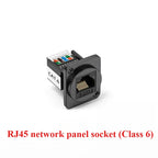 RJ45 Solderless Network Module CAT5E CAT6 CAT7 Shielded Socket Network Panel Socket Richie's Socket-CAT6 1PCS