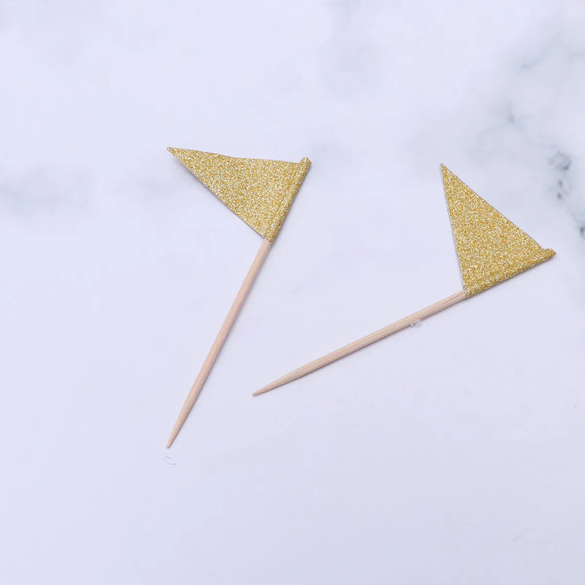 15Pcs Glitter Triangle Flag Cake Toppers – Party Picks Cake Toppers Richie's