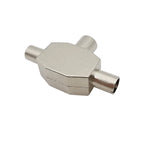 Metal 2-Way TV Coaxial Antenna Splitter – Female to 2x Male Tee Coaxial Splitter Adapter Richie's