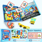 Kids Magnetic Puzzle Book – Crazy Face Dress-Up Learning Game Magnetic Puzzle Game Richie's YB-330-transport