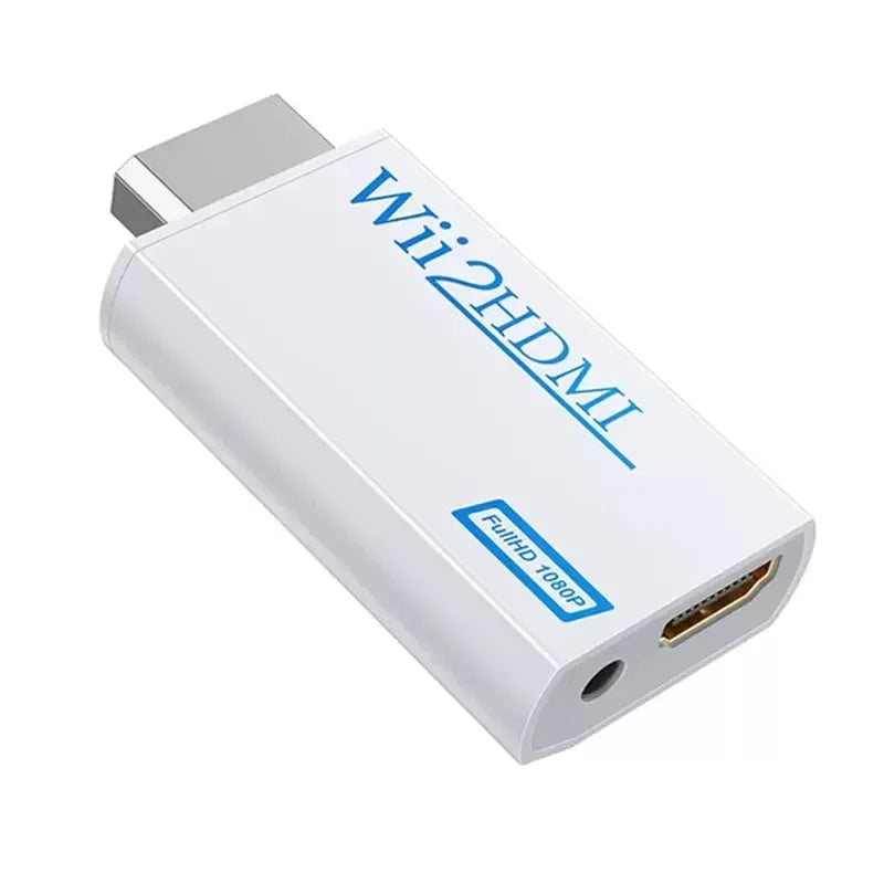 Wii to HDMI Converter 1080P/720P HD Adapter with 3.5mm Audio HDMI Video Adapter Richie's WHITE