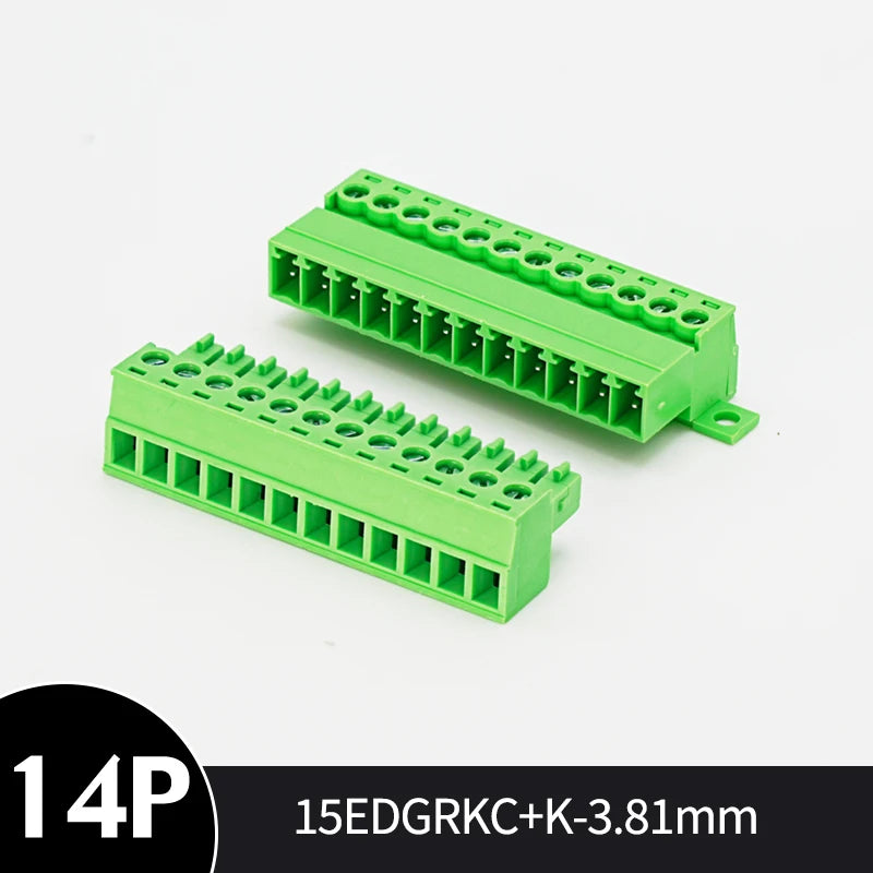 Solderless PCB Screw Terminal Connector Set 15EDGKC 3.81mm PCB Terminal Connector Richie's 14P 3.81mm 1 set