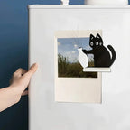 Black Cat Pushing Vase Fridge Magnet & Whisker Keepsake Box Decorative Fridge Magnet Richie's