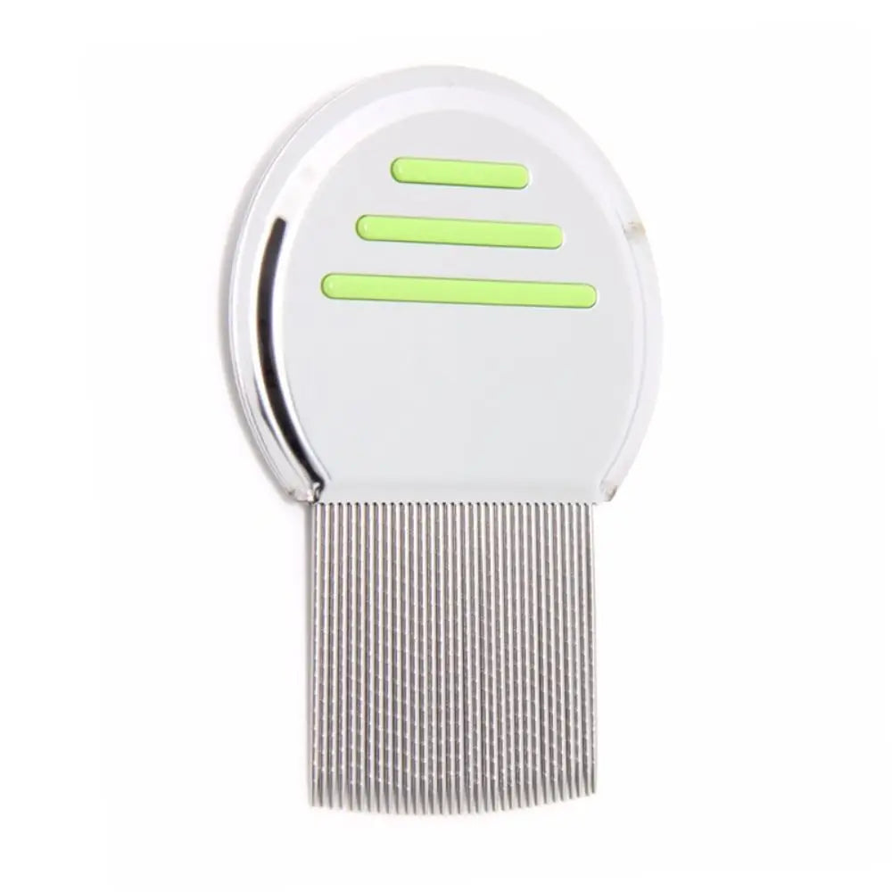 Stainless Steel Lice & Nit Comb – Fine Tooth, Anti-Slip Lice Nit Comb Richie's green