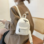 Women's Mini Corduroy Backpack – Casual Small Bookbag Mini Backpack Richie's