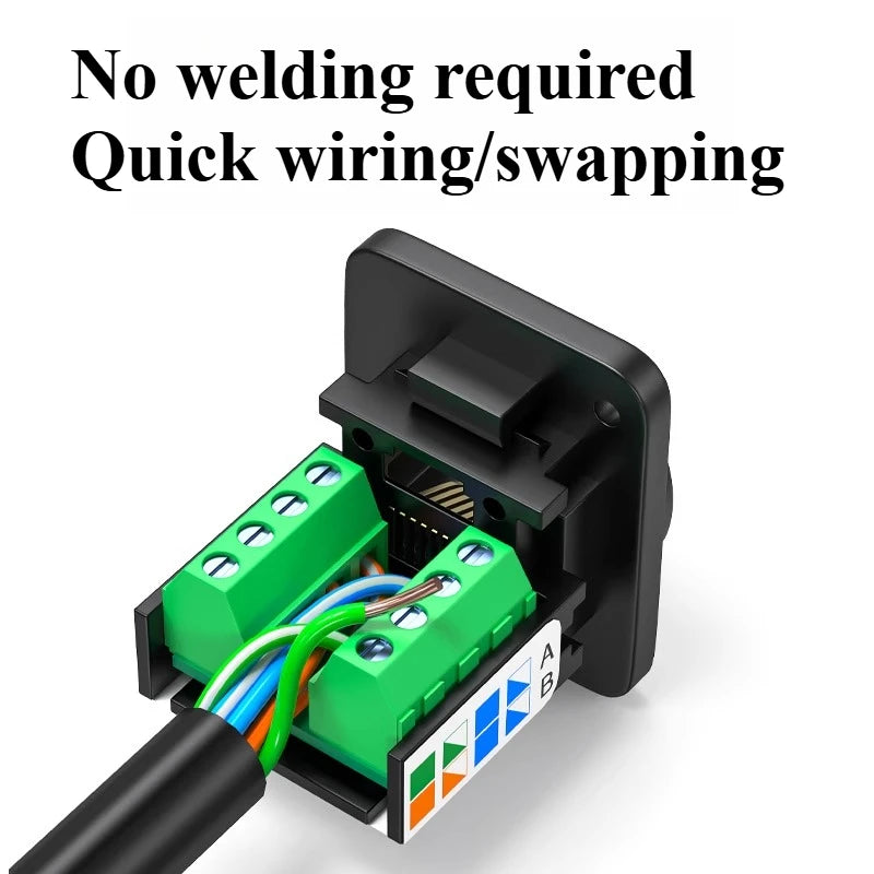 RJ45 Solderless Network Module CAT5E CAT6 CAT7 Shielded Socket Network Panel Socket Richie's
