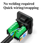 RJ45 Solderless Network Module CAT5E CAT6 CAT7 Shielded Socket Network Panel Socket Richie's