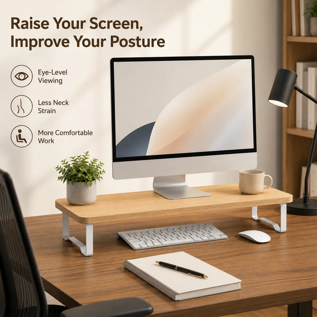 Monitor Riser with Keyboard Organizer & Desktop Storage Shelf Monitor Riser Stand Richie's