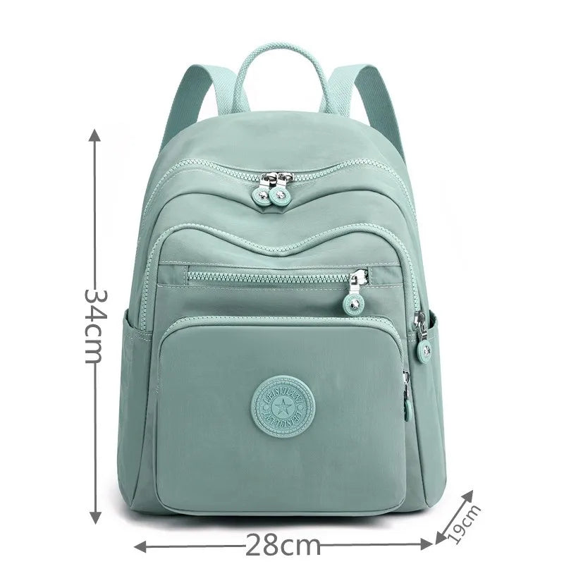 Women's Waterproof Nylon Backpack – Casual Travel School Bag Women's Backpack Richie's