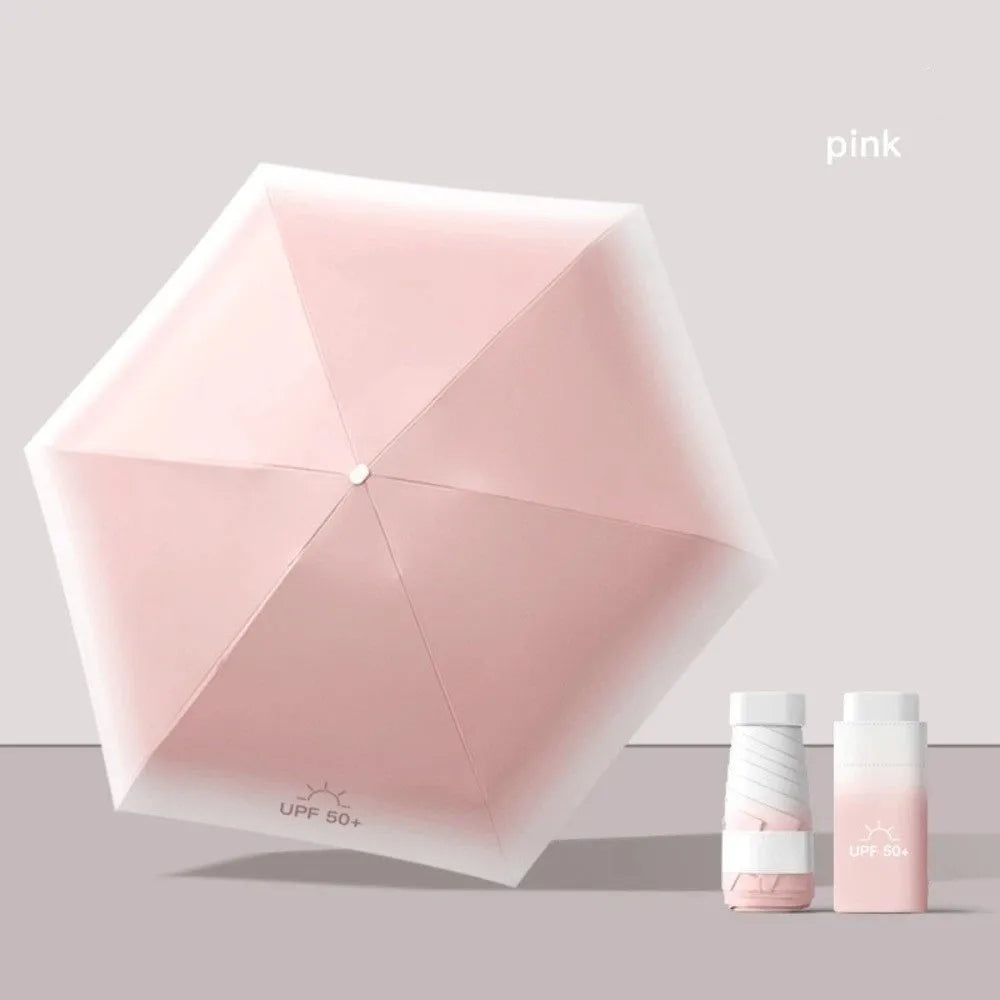 Portable UV Pocket Umbrella – Mini Folding Sun & Rain Parasol Folding Pocket Umbrella Richie's 3 8K Iron