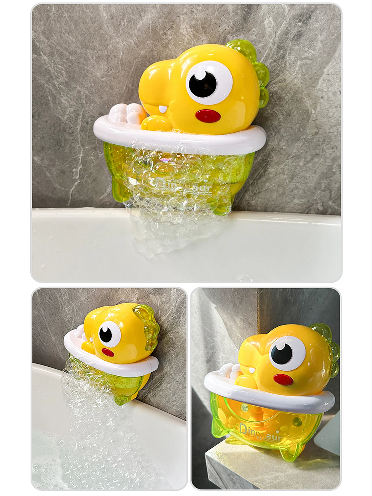 Baby Bath Bubble Blower Toy – Duck & Dinosaur, Lights & Music Baby Bath Toy Richie's