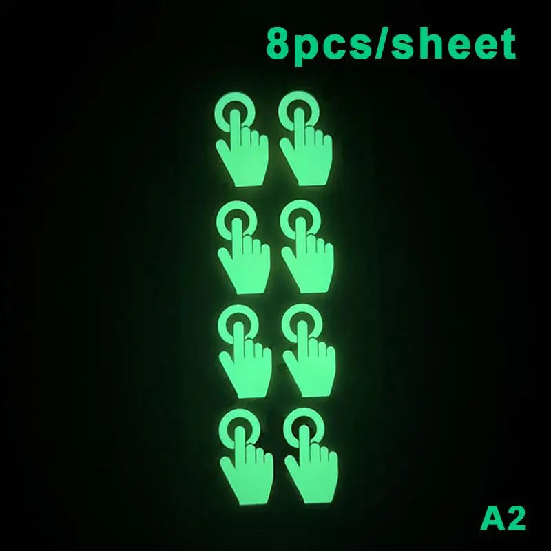 Glow-in-the-Dark Stickers for Switches, Stairs & Motorcycles Luminous Glow Stickers Richie's A2